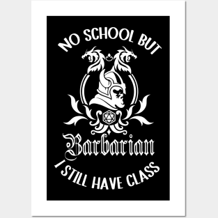 Barbarian class rpg games schools out Posters and Art